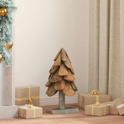 vidaXL - Kerstboom - Bruin - 61 - cm - Massief - teakhout