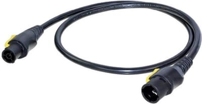 Neutrik NKPF-M-B-1.5 Stroom Aansluitkabel [1x PowerCon-bus - 1x PowerCon-stekker] 1.50 m Zwart, Geel