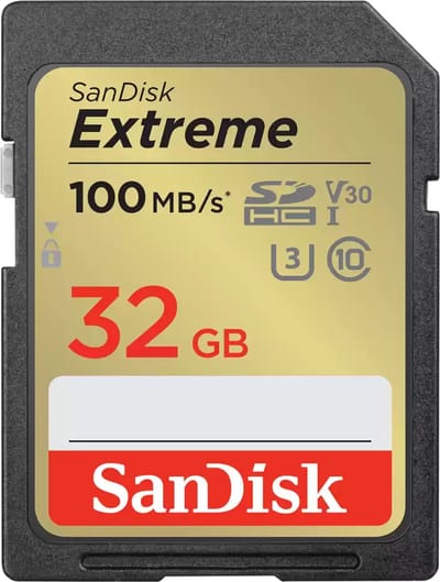 SanDisk Extreme SDXC-kaart 32 GB Class 10 UHS-I Schokbestendig, Waterdicht