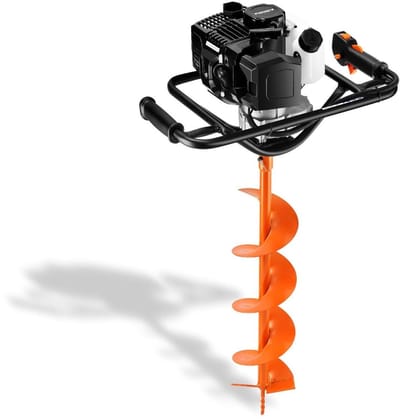 FUXTEC FX-EB143ECO benzine grondboor, grondboor incl. 2 boren, 42,7 cm³, 100/150 mm boor, centrifugaalkoppeling, ergonomisch ontwerp, 8,5 kg