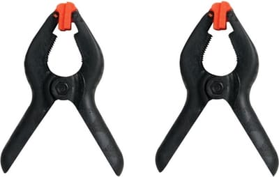 Toolland Lijmklemmen, nylon, 110 mm (4"), 2 stuks, snelle sluiting, zwart