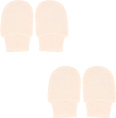Jikkies® - Krabwantjes - Krabben - Anti Krabben - Newborn - 2 Paar - 0-6 maanden - Baby - Beige