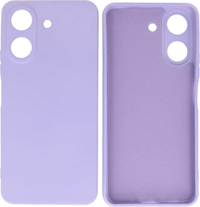Hoesje Geschikt voor Xiaomi Redmi 13C 4G - Fashion Telefoonhoesje Backcover - Siliconen Hoesje - Paars