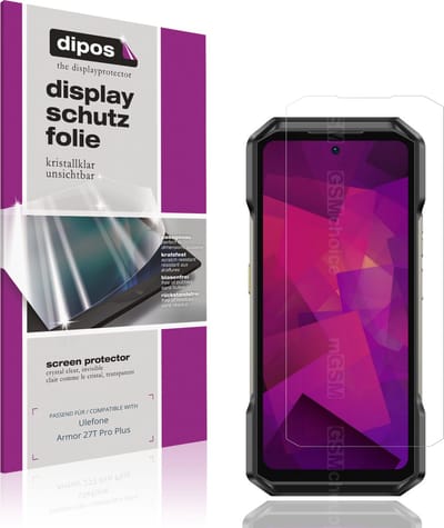 dipos – 4x Beschermfolie geschikt voor Ulefone Armor 27T Pro Plus | Krasbestendige & heldere Screenprotector Ultra-Thin