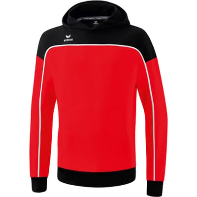 Erima Change Sweatshirt Met Capuchon Kinderen - Wit / Zwart / Rood | Maat: 164