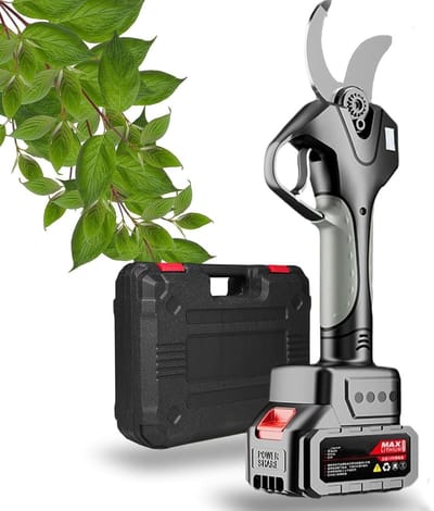 Elektrische Snoeischaar - Draadloze Takkenknipper - Tuinonderhoud Vereenvoudigen - Krachtige 45mm Snede - Incl. 2 Batterijen - Zwart