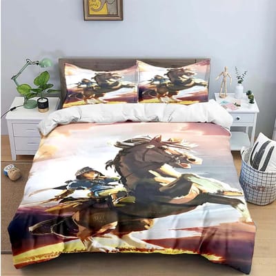 Prachtige Spel Z-Zelda Beddengoed Sets Prachtige Set Dekbedovertrek Beddekenset Beddengoed Set Luxe Cadeau Huis Textiel US Full(200*230cm)3pcs