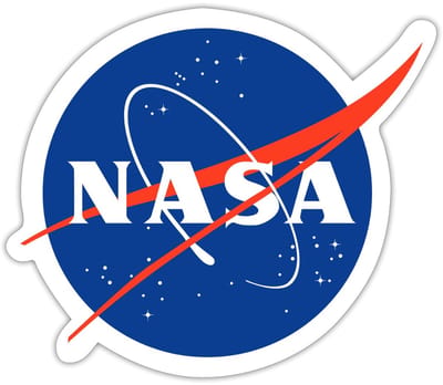 NASA klassiek logo Sticker maat S (10 x 10 cm)