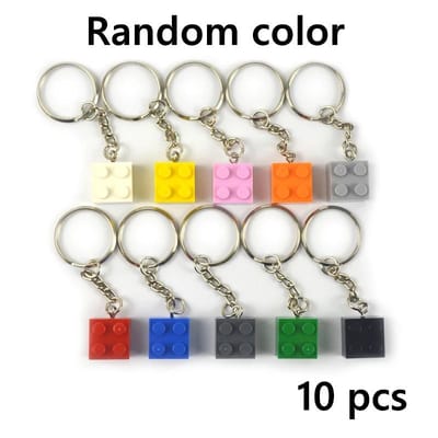 Accessoires Couleur Aléatoire Porte-clés Kits de Briques Porte-clés Anneau de Suspension Blocs de Construction Fonctionne Avec Tous les Jouets Créatifs Idéal pour les Enfants gray