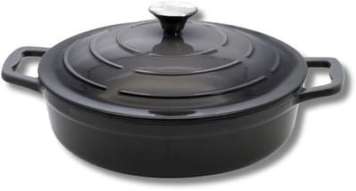 Gegoten geëmailleerde braadpan laag klassiek grijs 28 cm 2,8 L Elo