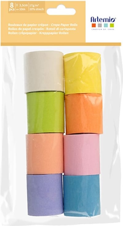 8 rollen crêpepapier 10 m - Artemio