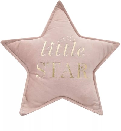 Bambino By Juliana - Little Star - Fluwelen Velvet Kussen 30cm - Blush - Roze - kinder kado