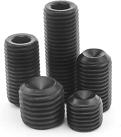 Zeskant Inbusschroeven met Plat Punt van Koolstofstaal - M12 x 30mm, 10 Stuks