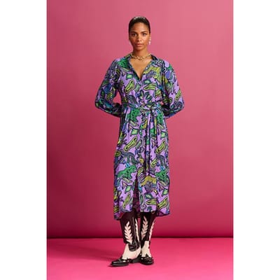 POM Amsterdam Dress - Full Glow Lilac Maat: 34 | Blousejurken Outlet | Dames | Paars