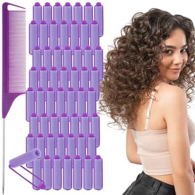 Krulspelden Set voor Lang en Kort Haar - Hitteloos Krullen met Sponshaar en Zelfgrip (29 Stuks)
