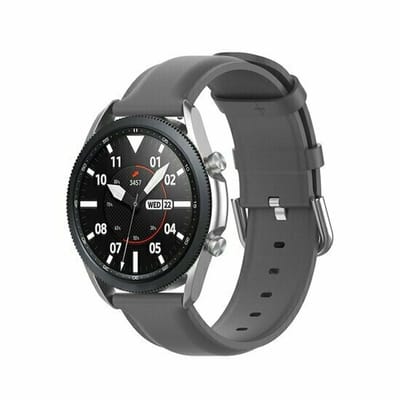 By Qubix - Classic leren bandje - Grijs - Geschikt voor Xiaomi Redmi Watch 5 Active / Redmi Watch 5 Lite