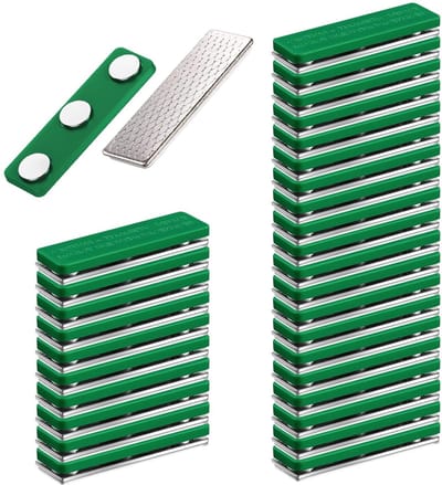 Dailygoods- Naambordjes 30 Stuks - Magnetisch - Zelfklevend - Duurzaam - PVC/IJzer - Geschikt voor Kleding/Eventen - Naamplaatjes