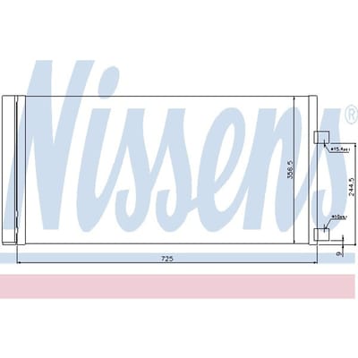 Condensator, airconditioning NISSENS 940034