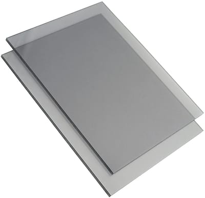 Polycarbonaat Plaat - Kunststof Glas - Bescherming en Afscherming - Slagvast Onbreekbaar - 75 x 50 cm - Grijs