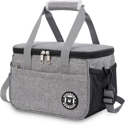 Thijox - Geïsoleerde Lunchtas 9L / 16L - Lekbestendige PEVA-voering Koeltas - Bento Lunchtas met Schouderbanden - Opvouwbare Thermische Werklunchtas v