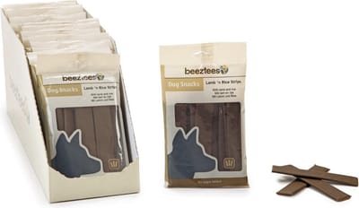 Beeztees lam en rijst strips - hondensnack - 150 gram