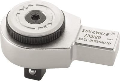 Fijntand steekratel 1/2 inch 14 x 18 mm voor momentsleutel - Compact ontwerp