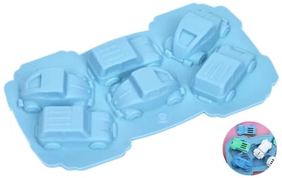 6 holtes auto siliconen mal voor muffins, cakes, brood, chocolade, gelei, snoep, zeep (1 stuk)