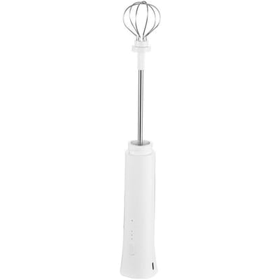 Mousseur à œufs/lait manuel et électrique portable Outil de barista Accessoires de café Mousseur Acier inoxydable Mousseur à lait Outils de cuisine white