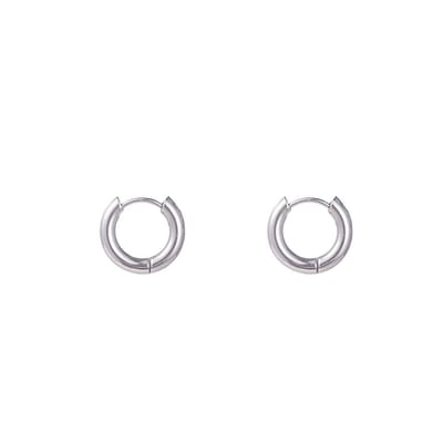 Go Dutch Label Oorringen plain Zilver