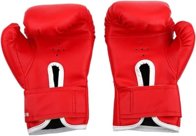 Kinder Bokshandschoenen - Vechthandschoenen Kickboksen - Sport Training - Ergonomisch Ontwerp - 23 x 14 cm - Rood