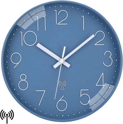 Geruisloze Radiogestuurde Wandklok - Moderne Draadloze Klok voor Woonkamer, Slaapkamer, Kantoor en Keuken - 30 x 30 cm