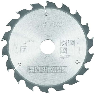 HiKOKI Zaagblad hout 190 x 30 mm 18T — zaagblad hout 190mm, 18 tanden, 30mm bore - zaagblad hout 190 mm, HiKOKI zaagblad 190x30, zaagblad 18 tanden, cirkelzaagblad hout 30 mm, zaagblad 190 18T droog zagen