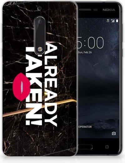 TPU Hoesje voor Nokia 5 Siliconen hoesje met naam Already Taken Black