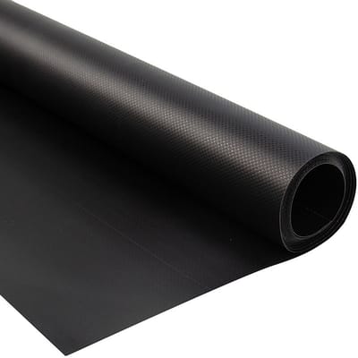 Afdekzeilwinkel - Pvc zeildoek - 650gr Zwart 9005 Mat - per meter of rol