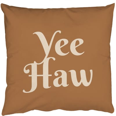 Sierkussens - Kussentjes Woonkamer - 50x50 cm - Yee haw - Bruin - Minimalistisch