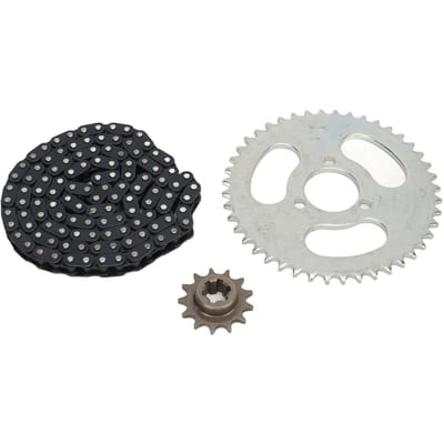 T8F 13T Voortandwiel T8F Aandrijfketting 116 Schakels T8F 44T 3 Gaten Achterkettingtandwielset voor ATV white