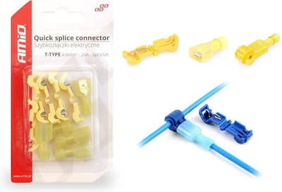 Aftakklem + Draad connector - 4-6mm - Geel - 5 stuks