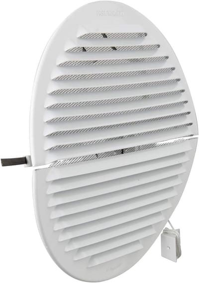 Rond Ventilatie Rooster met Insectenhor - Opvouwbaar Aluminium - Ø 235 mm
