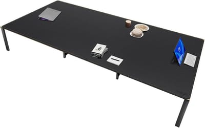 Grote Bureau Mat 83 x 40 Inch, Volledige Bureau Blotter Pad, Ideaal voor Thuiswerk en Computerwerkstation, Extra Pad voor Staand Bureau (Zwart)