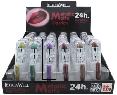 Leticia Well - Metallic Matte Lipstick / Lippenstift - Paars - Nummer 29 - 1 Stuks met 3,8 gram inhoud