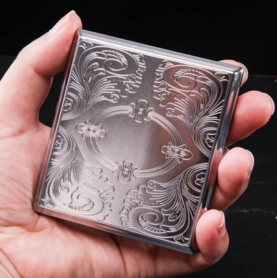 Sigarettendoosjes - Sigarettenhouder - Sigaretten opbergdoosje - Cigarettecase - Sigaretten Koker Metaal - LOUZIR