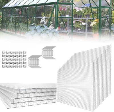 Dubbelwandige Platen - Holle Kamerplaten - Broeikas Bouwen - UV Bestendig - 1025 m² - Transparant