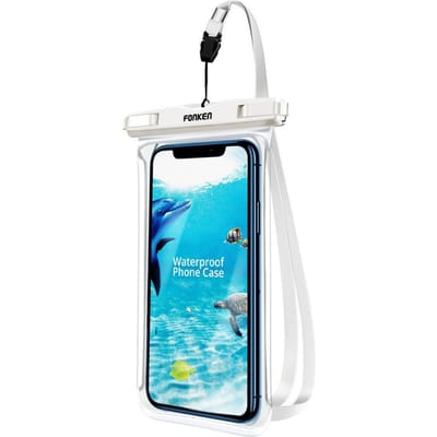 FONKEN waterdichte hoes met volledig zicht Regenwoud woestijnsneeuw transparante drybag onderwaterzwemhoes wit