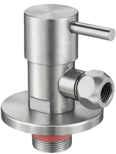 DutchLine - Luxe Stopkraan - Geborsteld Staal - 1/2×3/8