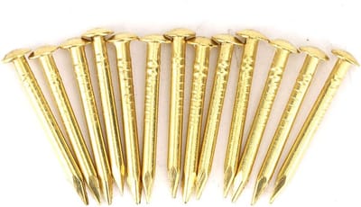 Messing Kopspijkers - Decoratieve Spijkers - Meubels Repareren - Antiek Vintage Stijl - 100 Stuks - Messing