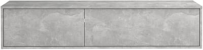 Vente-unique Hangend wastafelmeubel - Betongrijs - L150 cm - ISAURE II
