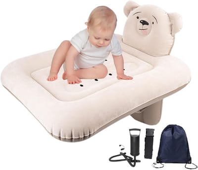 Opblaasbaar Reisbed - Luchtbed Peuters - Comfortabel Reizen - Tweetraps Opblaasbaar - 82x80x60cm