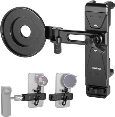 Universele Verstelbare Smartphone Statief Houder met 17mm Adapter en Filterring voor iPhone en Samsung Smartphones, Geschikt voor Fotografie en Video Opnames