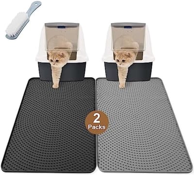 PromoHome 2-stuks kattenbakmat set - Waterdichte antislip matten voor kattenbakken