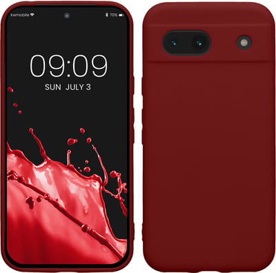 kwmobile telefoonhoesje geschikt voor Google Pixel 8a - Hoesje voor smartphone - Precisie camera uitsnede - In rabarber rood